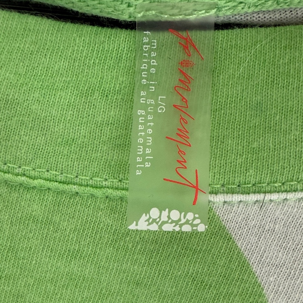 FP Movement| Lime Green | Leaf Print | Long Sleeve Top | XS | Oversized - Picture 7 of 9